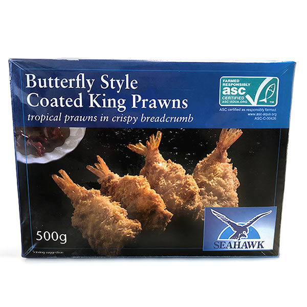 Butterfly Style Coated King Prawns